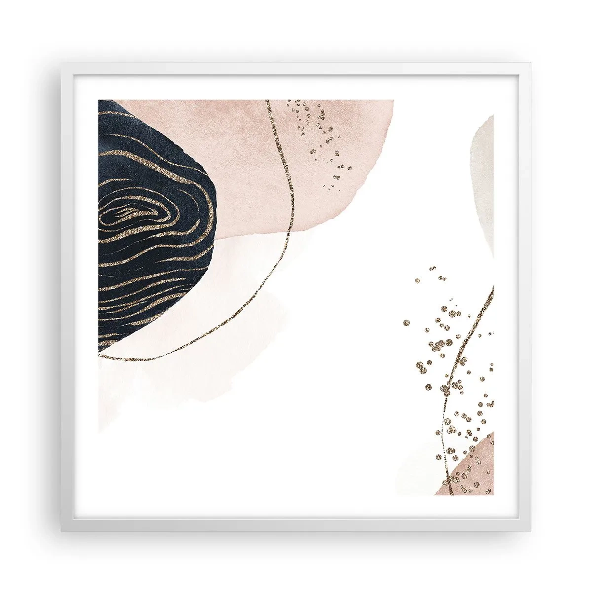 Affiche dans un cadre blanc - Poster - Tout coule - 60x60 cm