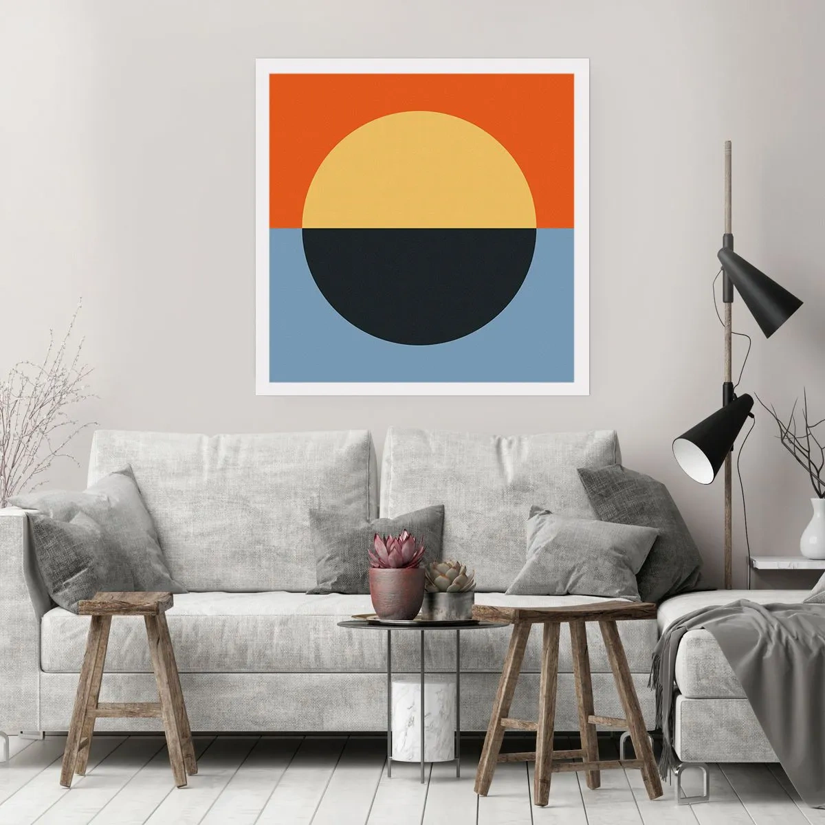 Affiche - Poster - Composition de chaleur et de fraîcheur - 30x30 cm