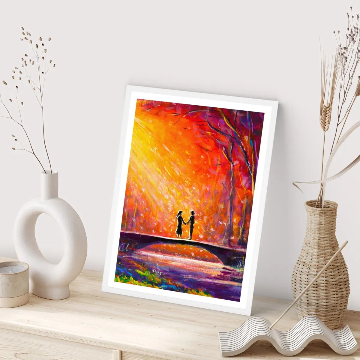 Affiche dans un cadre blanc - Poster - Le ciel les aime aussi - 70x100 cm