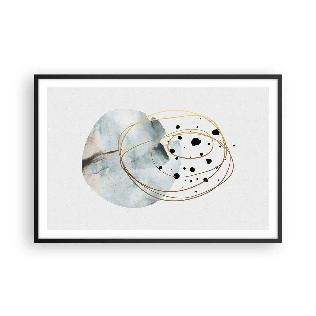 Affiche dans un cadre noir - Poster - Emmêlement de l'espace - 91x61 cm