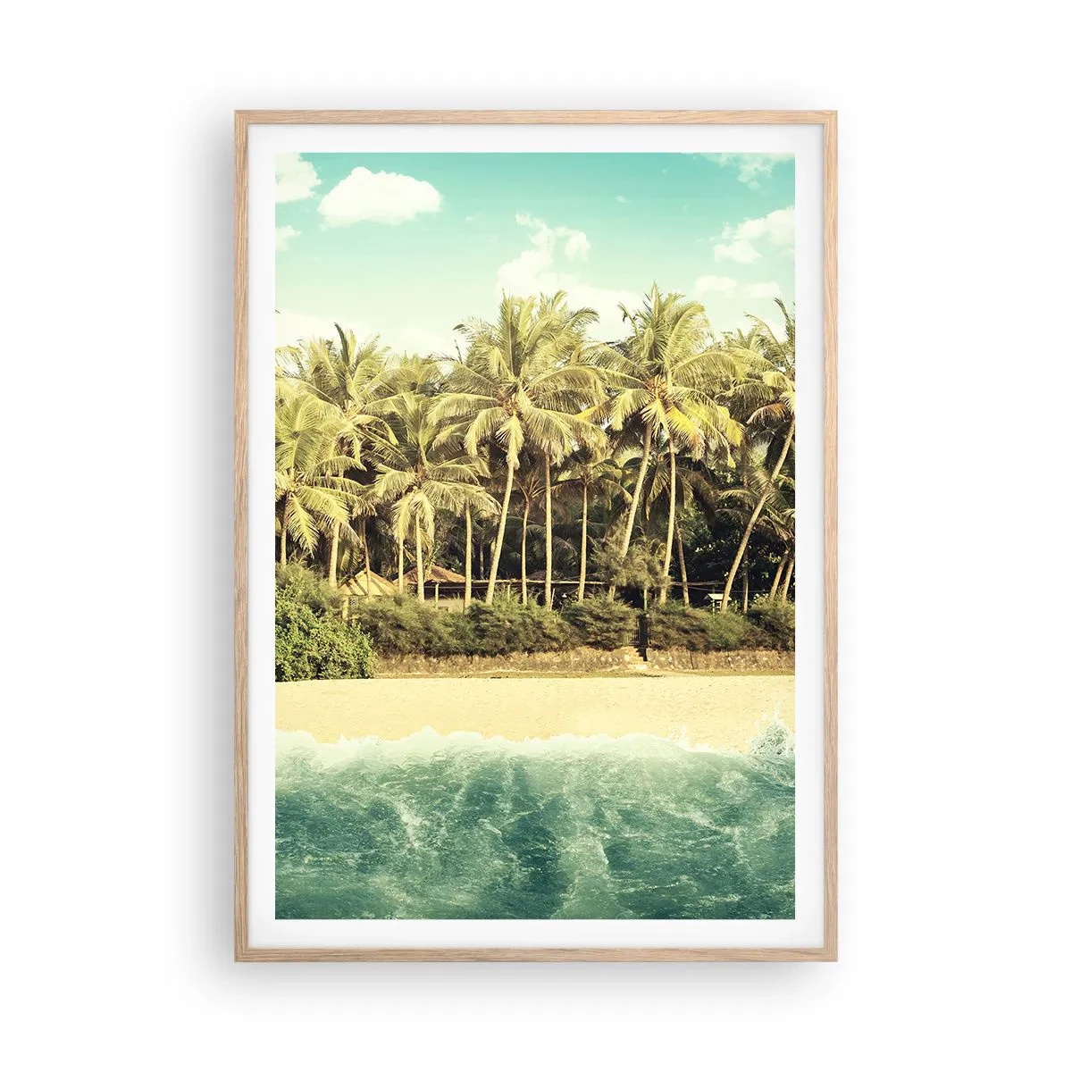 Affiche dans un chêne clair - Poster - Peut-être ici? - 70x100 cm