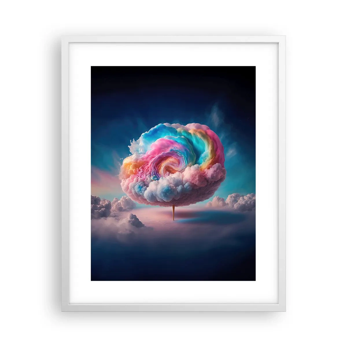 Affiche dans un cadre blanc - Poster - Le rêve d'un parc d'attractions - 40x50 cm