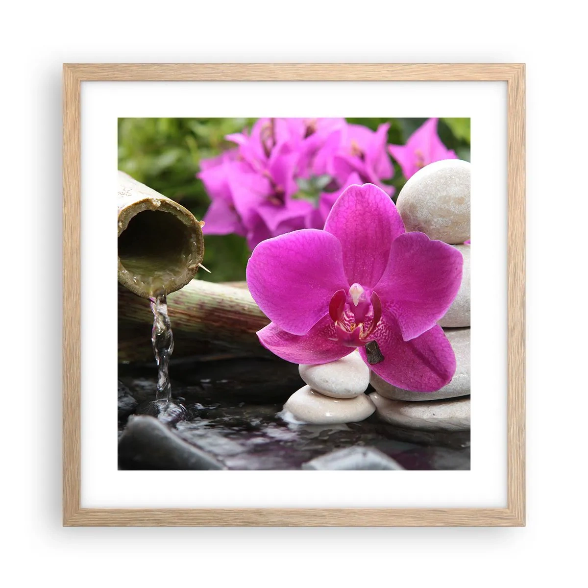 Affiche dans un chêne clair - Poster - Tu te reposes déjà - 40x40 cm