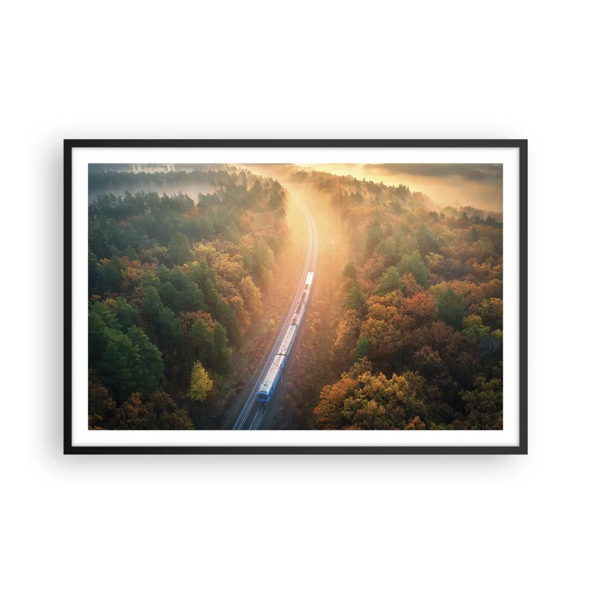 Affiche dans un cadre noir - Poster - Voyage printannier - 91x61 cm