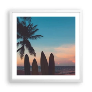 Affiche dans un cadre blanc - Poster - Demain sera amusant aussi - 50x50 cm