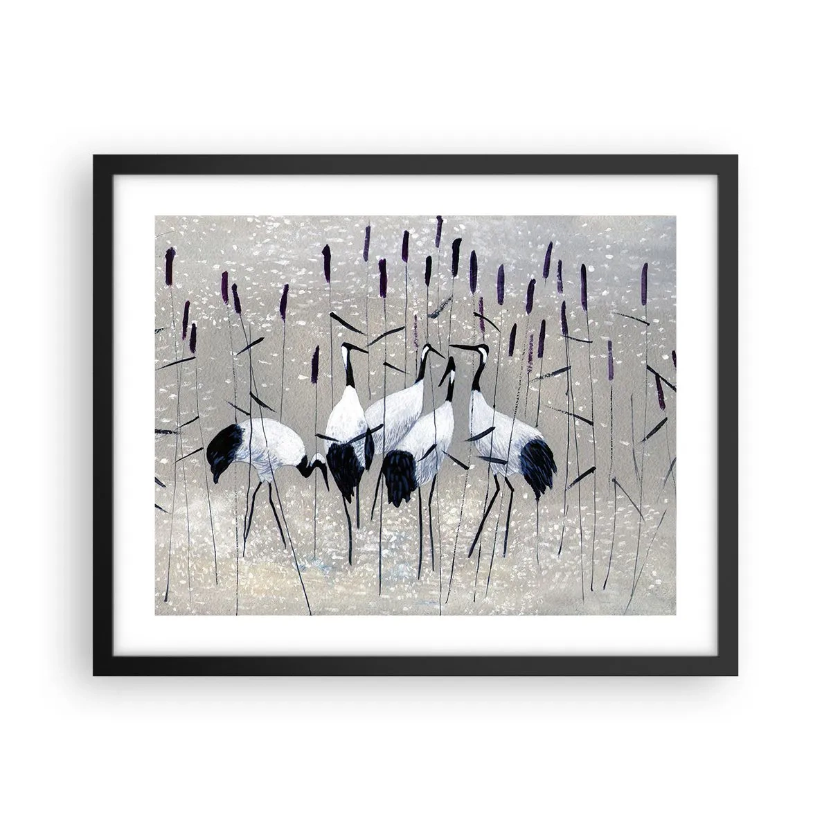 Affiche dans un cadre noir - Poster - Parmi les siens - 50x40 cm