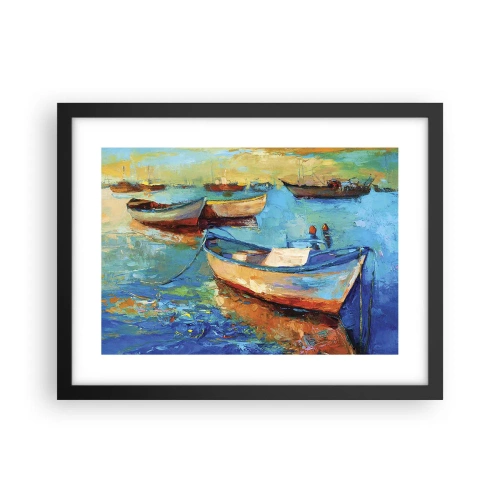 Affiche dans un cadre noir - Poster - Dans la baie du sud - 40x30 cm