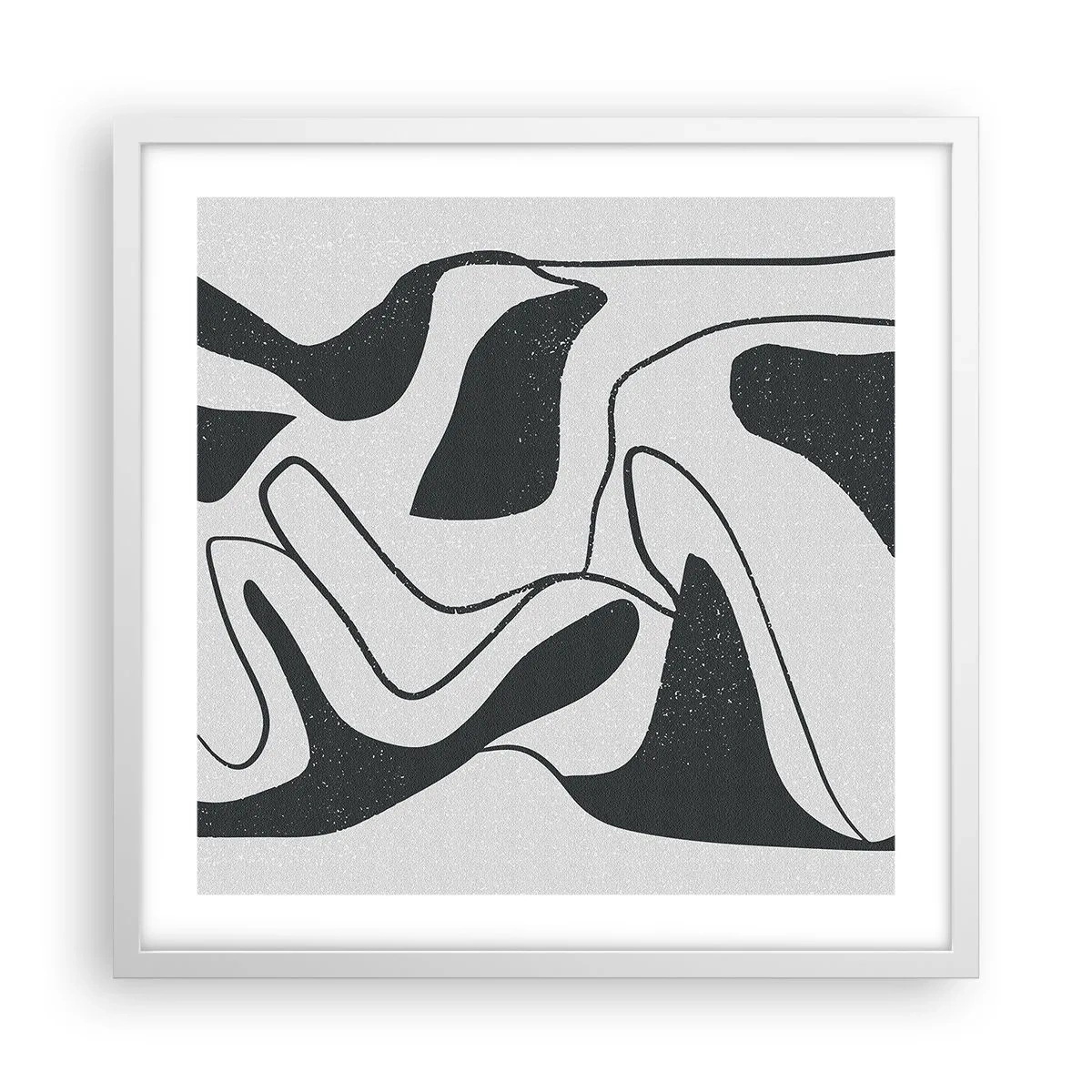 Affiche dans un cadre blanc - Poster - Amusement de labyrinthe abstrait - 50x50 cm