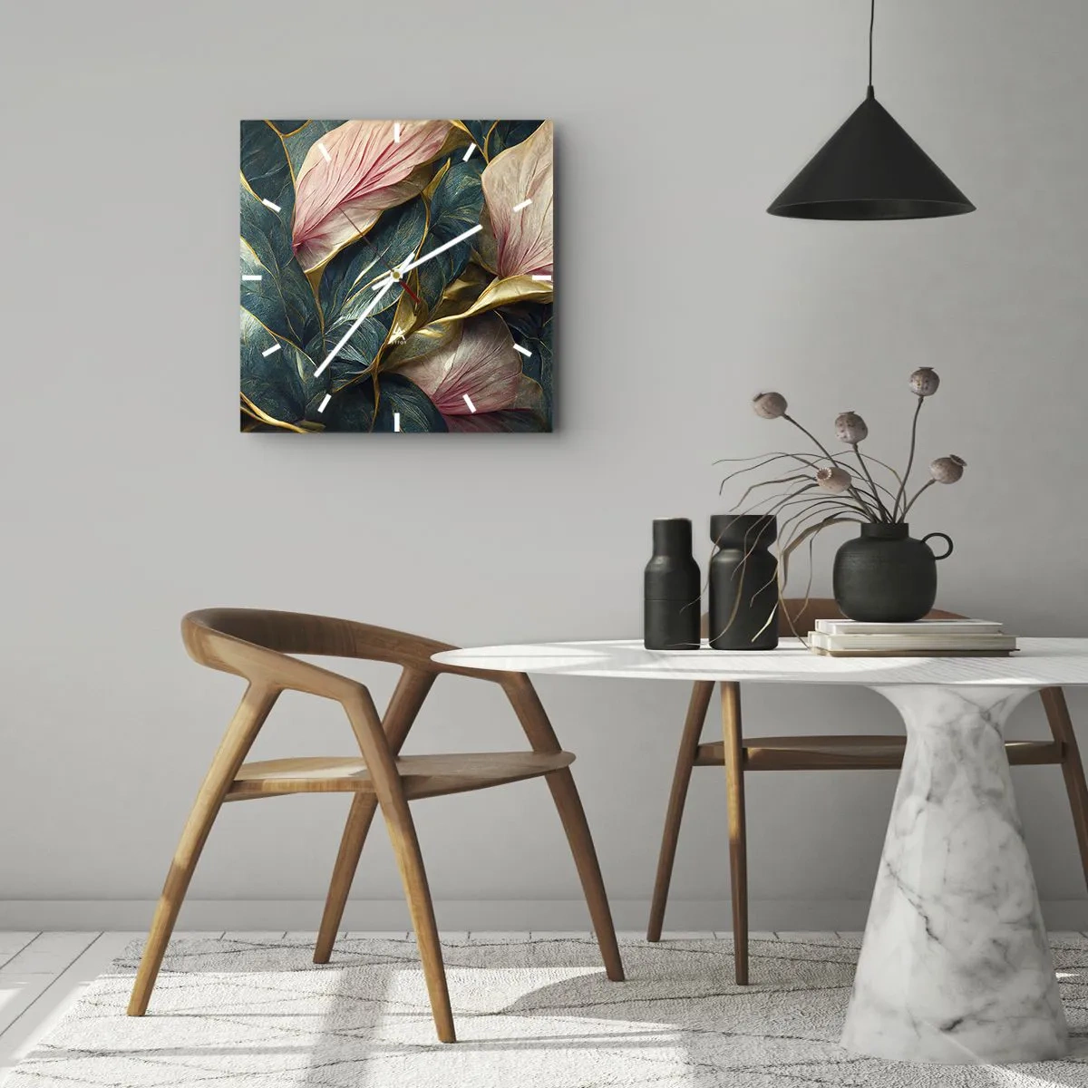 Horloge murale - Pendule murale - Élégance et style naturels - 30x30 cm