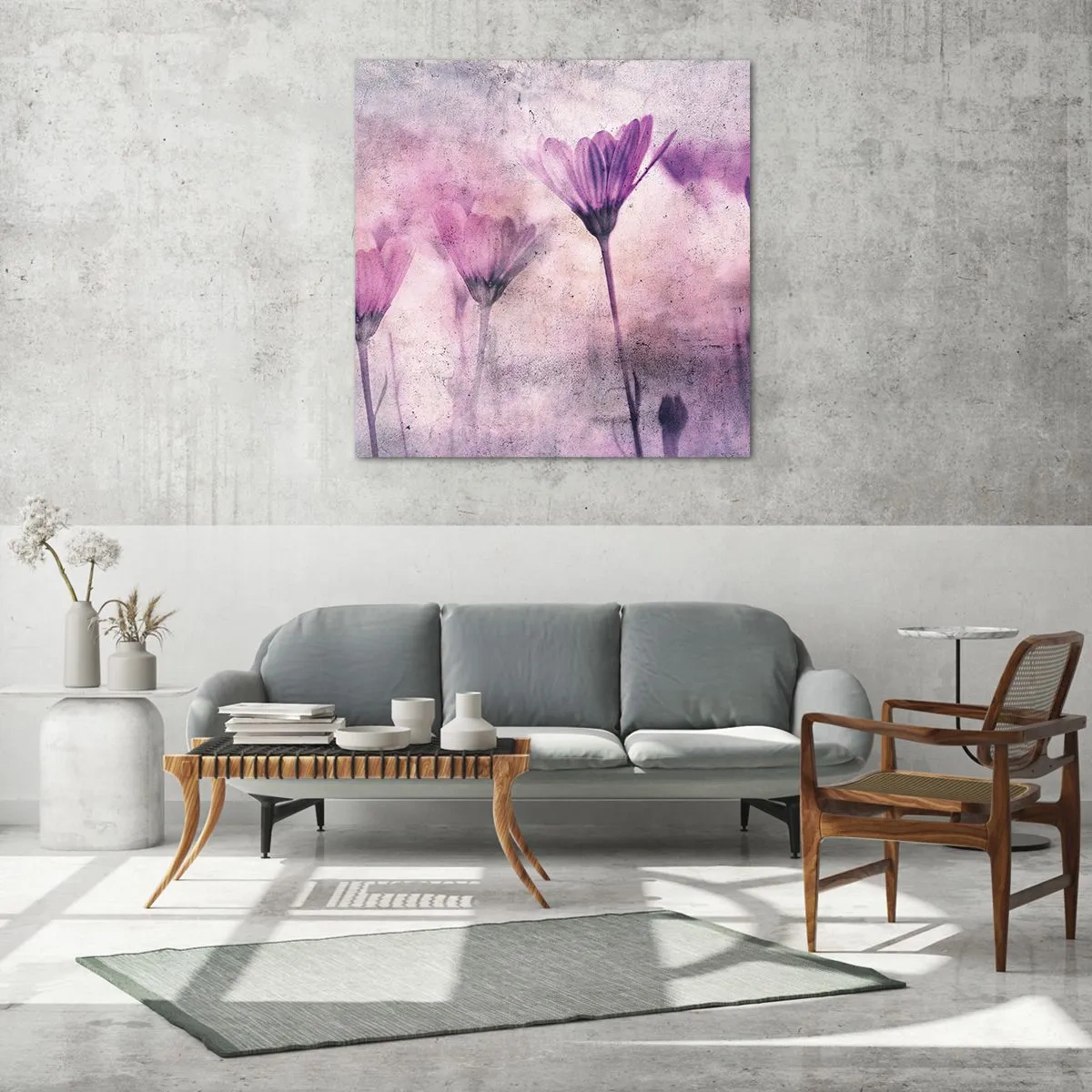 Impression sur verre - Image sur verre - Rêve de fleurs - 50x50 cm