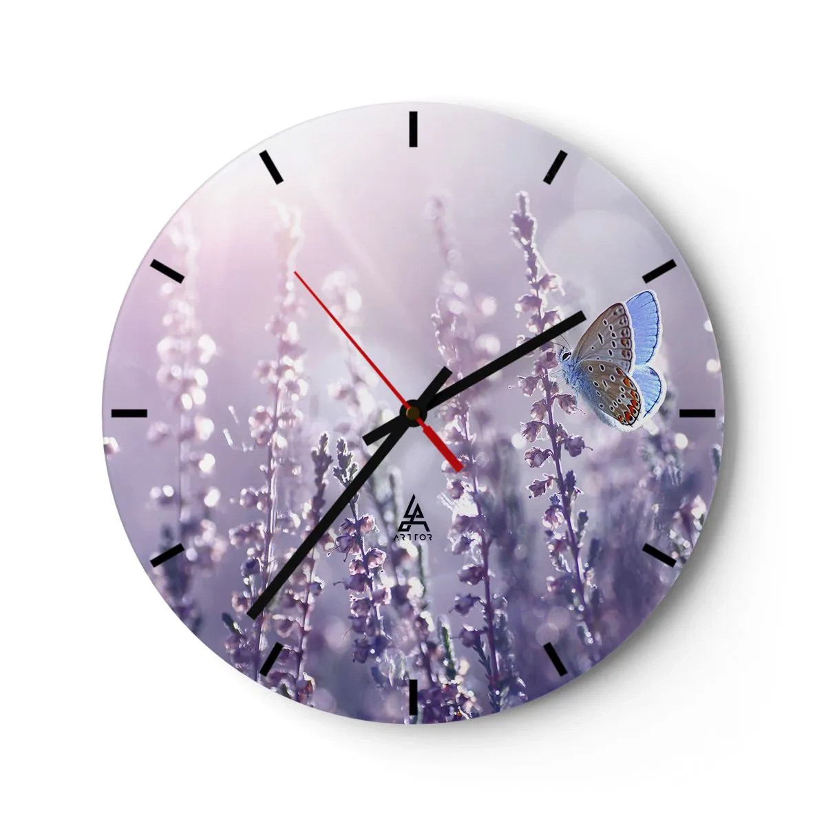 Horloge murale - Pendule murale - Baiser de papillon - 40x40 cm