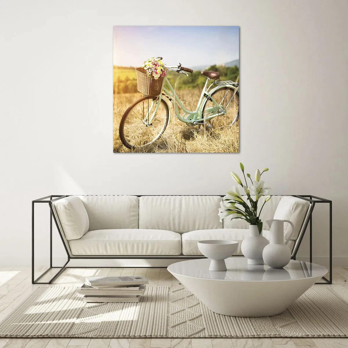 Impression sur verre - Image sur verre - Je vais rester un petit moment - 40x40 cm