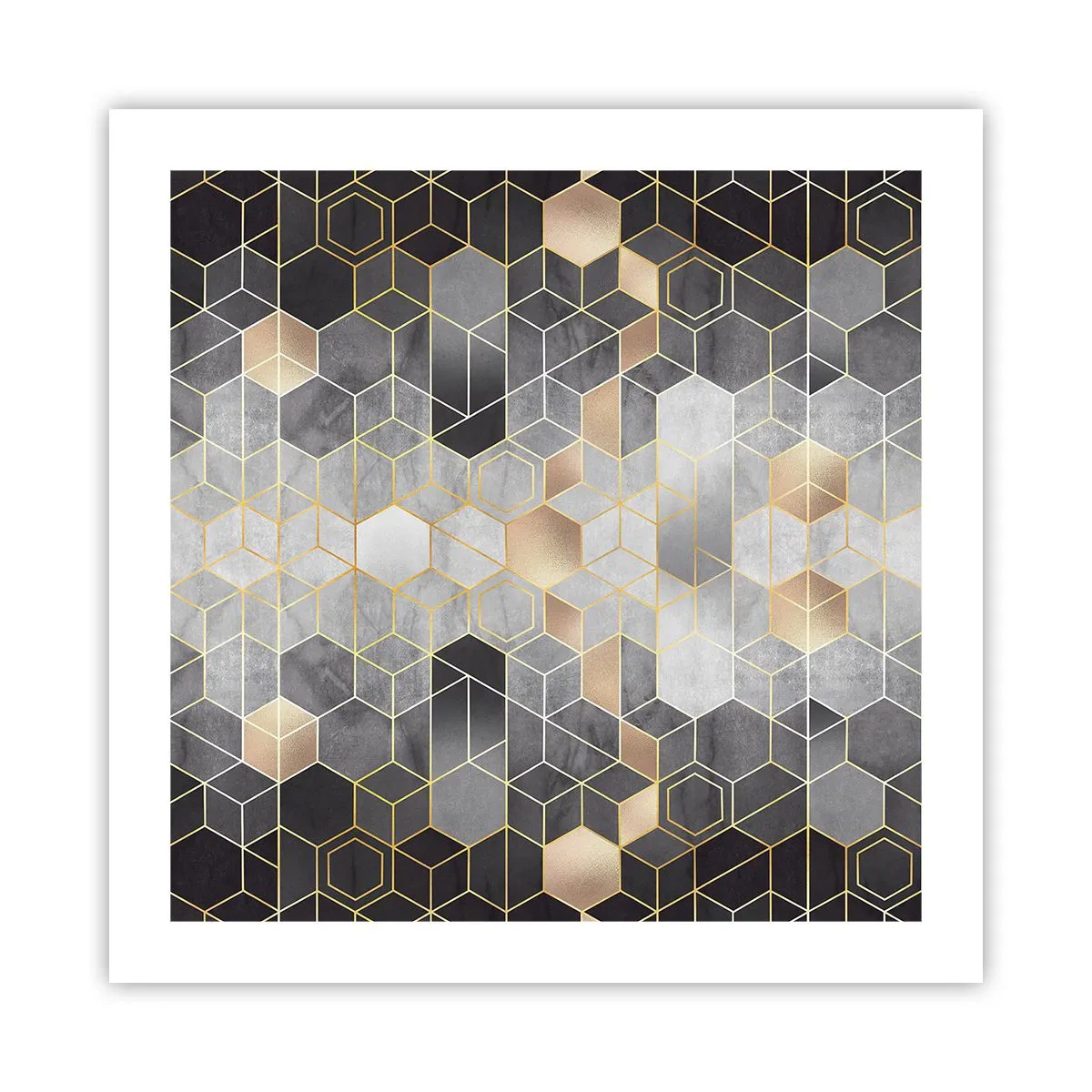 Affiche - Poster - Composition de diamants - 50x50 cm