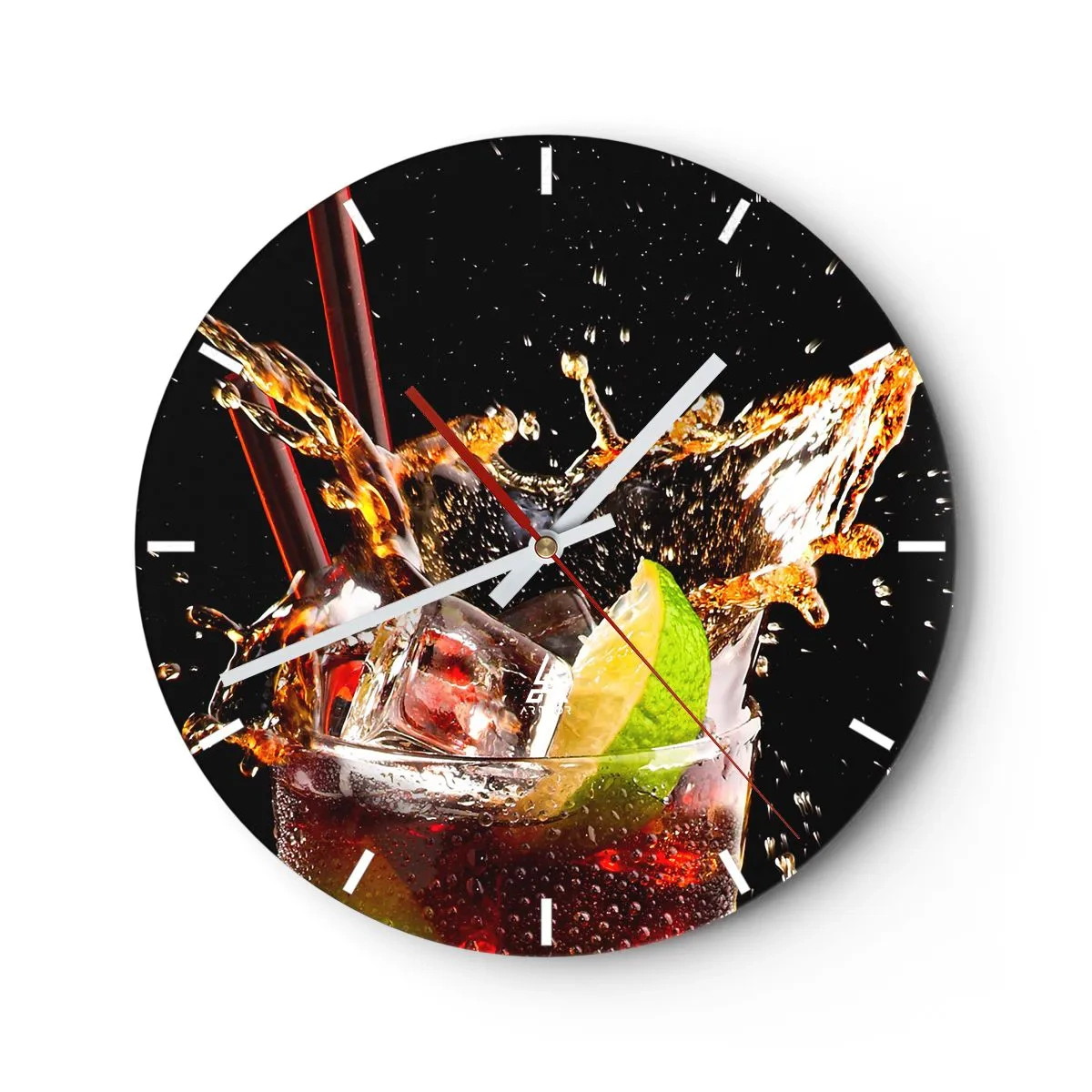 Horloge murale - Pendule murale - Joie et énergie des couleurs - 40x40 cm
