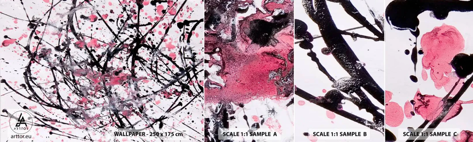 Échantillon De Papier Peint Standard Eco - La nature éphémère de la vie - Abstraction, Morceau, Modèle moderne - 100x30 cm