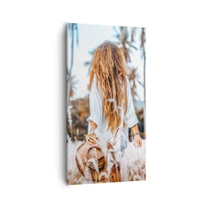 Impression sur toile - Image sur toile - Né de peluches d'herbe - 55x100 cm