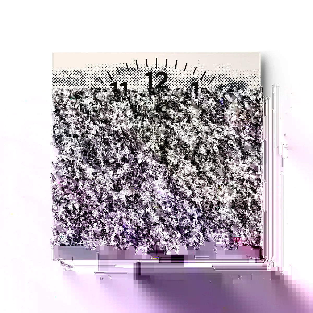 Horloge murale - Pendule murale - Composition brumeuse - 40x40 cm