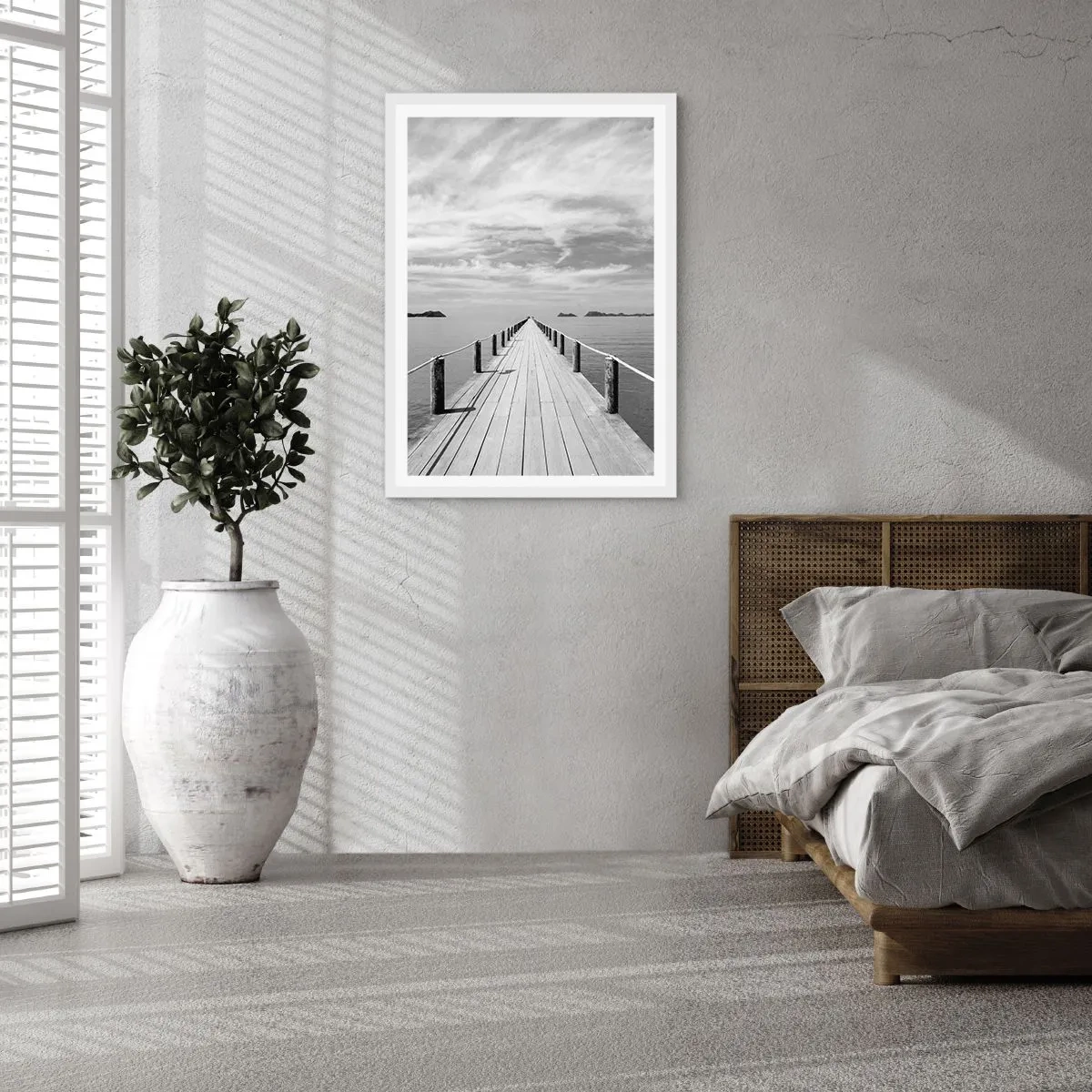 Affiche dans un cadre blanc - Poster - Et peut-être un voyage... - 70x100 cm