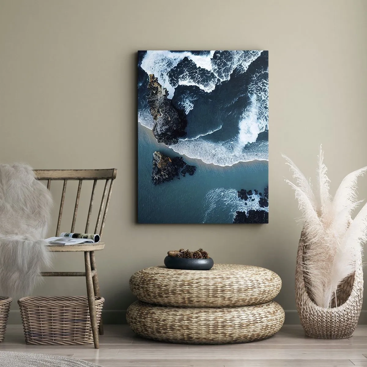 Impression sur toile - Image sur toile - Enveloppé par les vagues - 55x100 cm