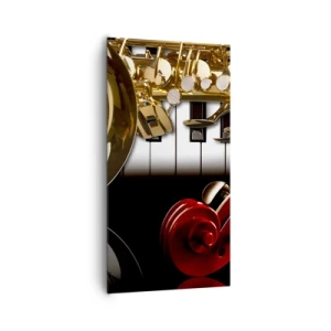 Impression sur toile - Image sur toile - Tôle, bois et ivoire - 65x120 cm