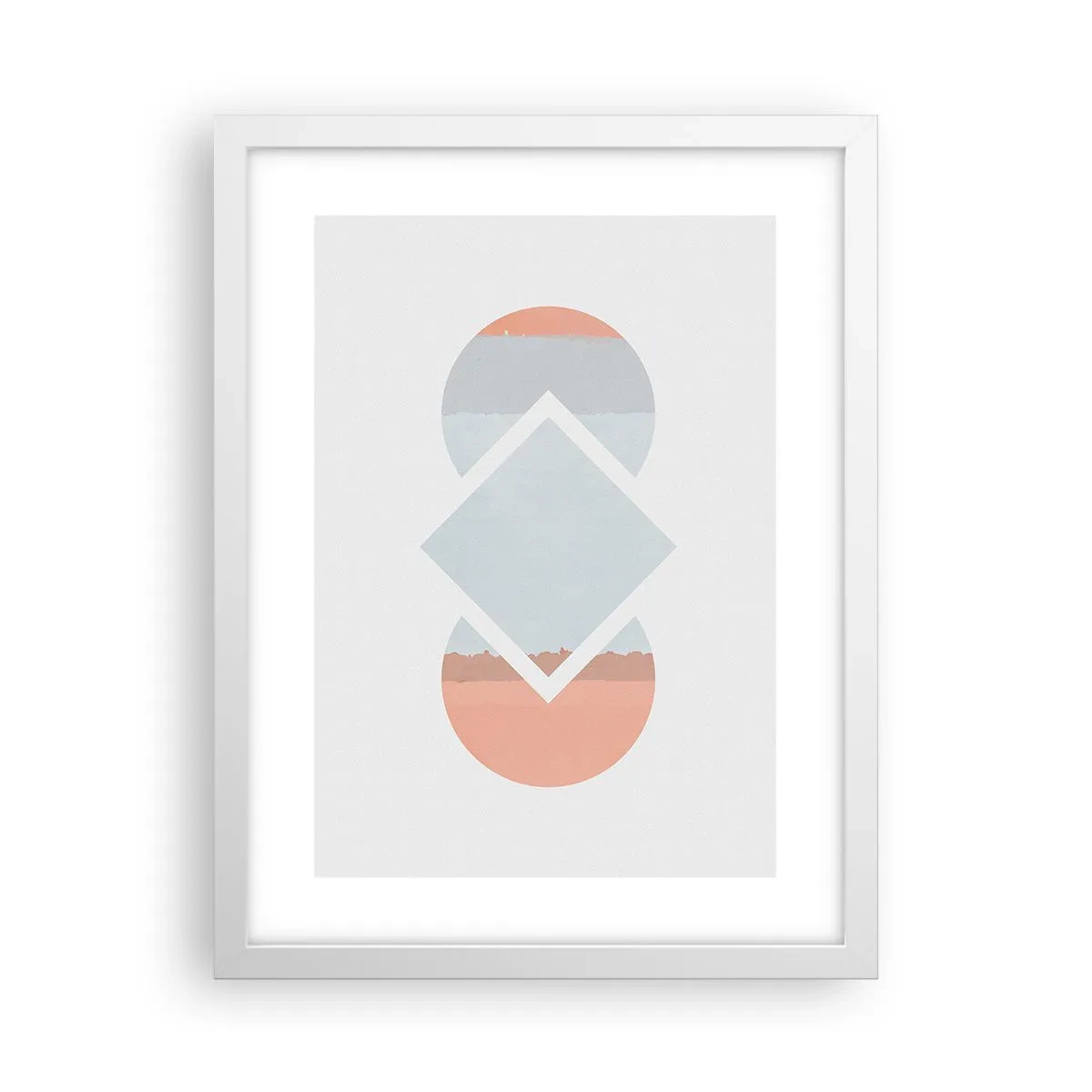 Affiche dans un cadre blanc - Poster - La situation est clair - 30x40 cm