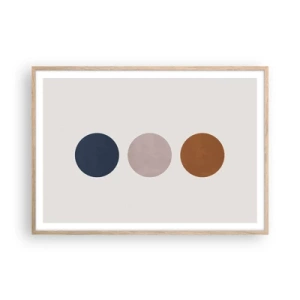 Affiche dans un chêne clair - Poster - Symbole d'excellence - 100x70 cm
