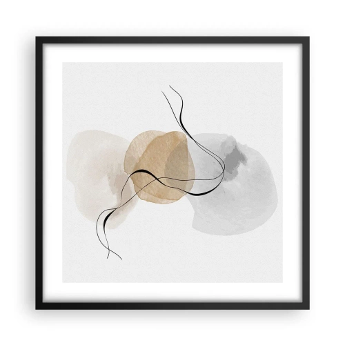 Affiche dans un cadre noir - Poster - Perles d'air - 50x50 cm