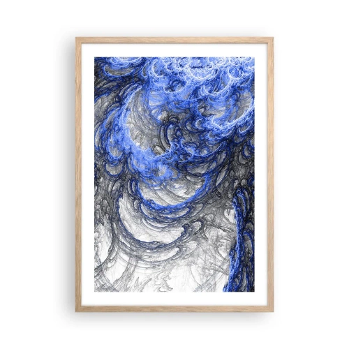 Affiche dans un chêne clair - Poster - La naissance d'une vague - 50x70 cm