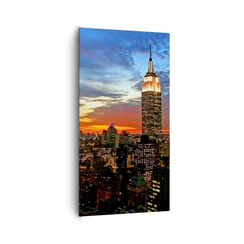 Impression sur toile - Image sur toile - Nuit américaine lumineuse - 65x120 cm