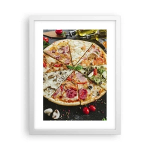 Affiche dans un cadre blanc - Poster - Une gamme de saveurs - 30x40 cm