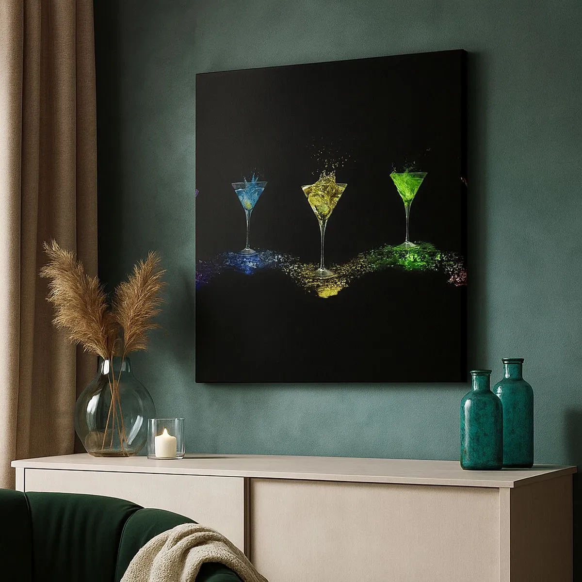 Impression sur toile - Image sur toile - Couleurs de joie en verre de cristal - 30x30 cm