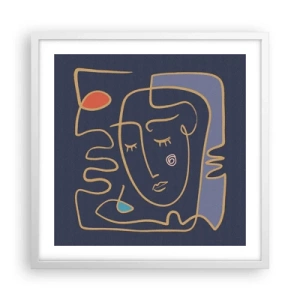 Affiche dans un cadre blanc - Poster - En réflexion - 50x50 cm