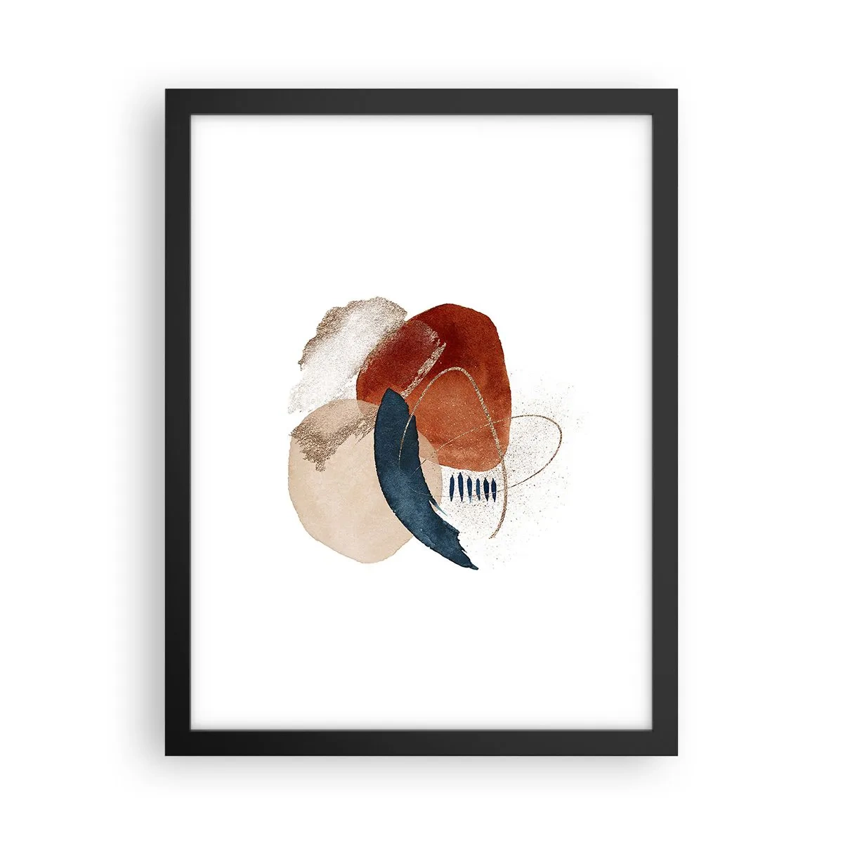 Affiche dans un cadre noir - Poster - Composition ovale - 30x40 cm