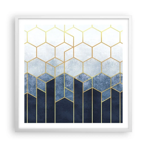 Affiche dans un cadre blanc - Poster - Composition en rythme syncopé - 60x60 cm