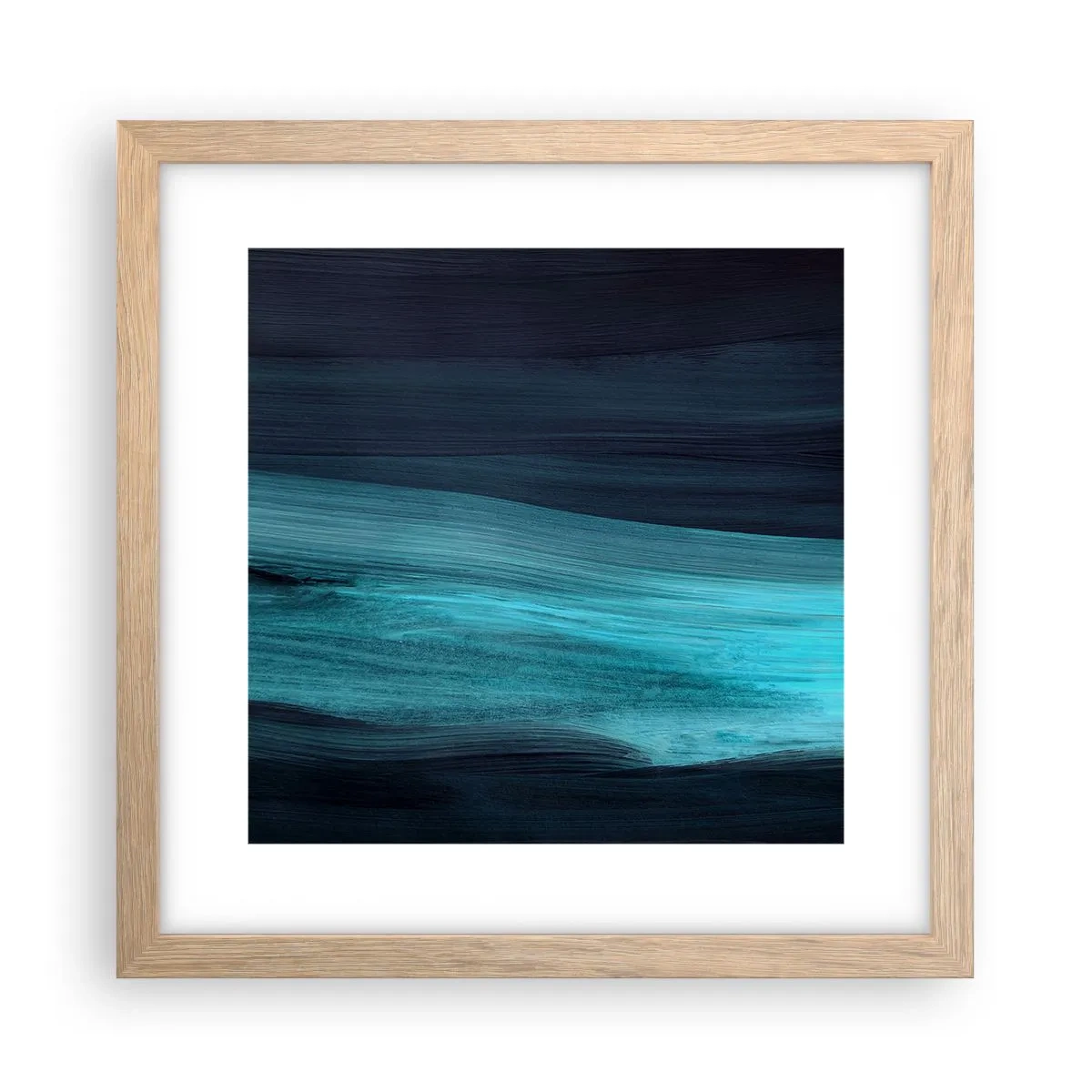 Affiche dans un chêne clair - Poster - Suivez le courant - 30x30 cm