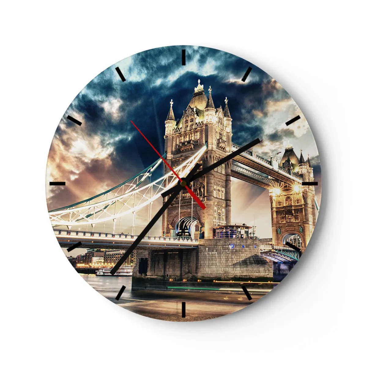 Horloge murale - Pendule murale - Monument de l'empire victorien - 40x40 cm