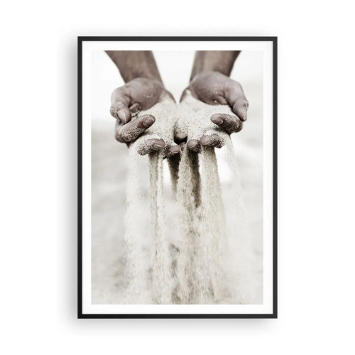 Affiche dans un cadre noir - Poster - Avec ces mains… - 70x100 cm