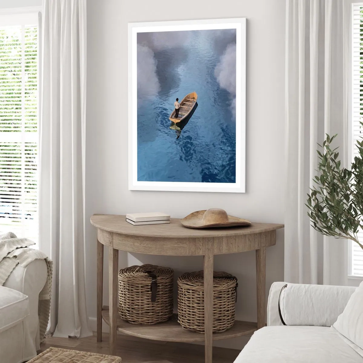 Affiche dans un cadre blanc - Poster - Vie – voyage – inconnu - 61x91 cm