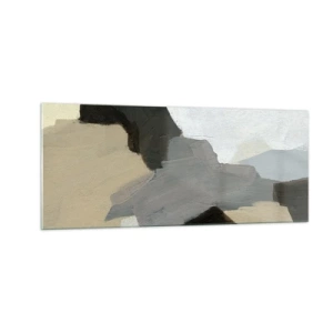 Impression sur verre - Image sur verre - Abstraction : le carrefour du gris - 100x40 cm