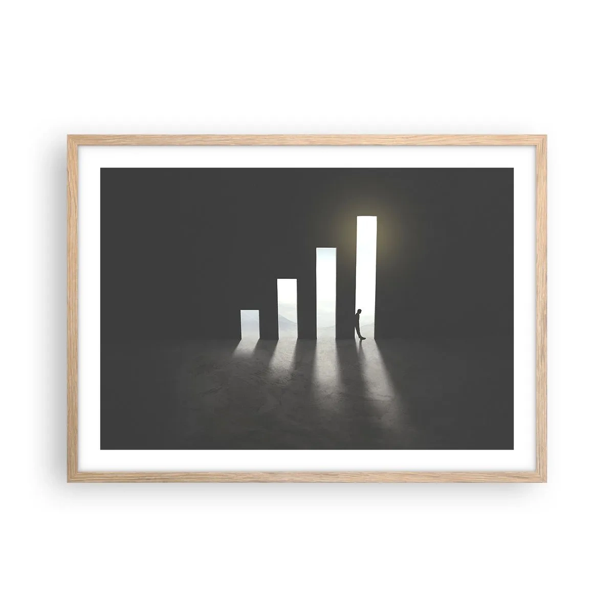 Affiche dans un chêne clair - Poster - Succès – impression - 70x50 cm