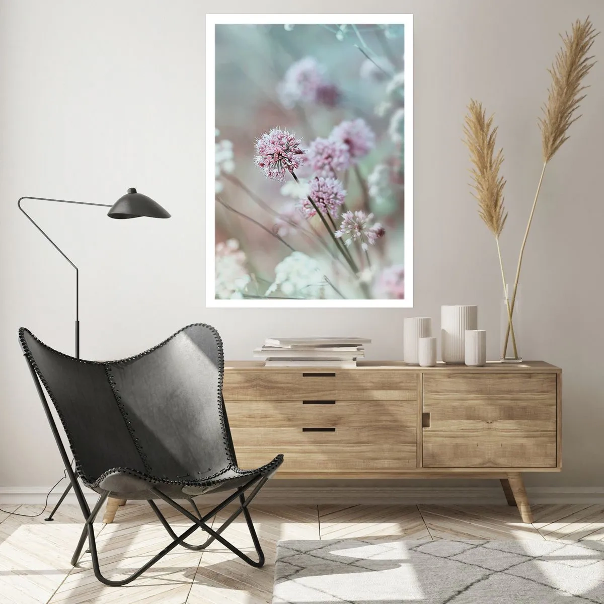 Affiche - Poster - Herbes douces en filigrane - 70x100 cm