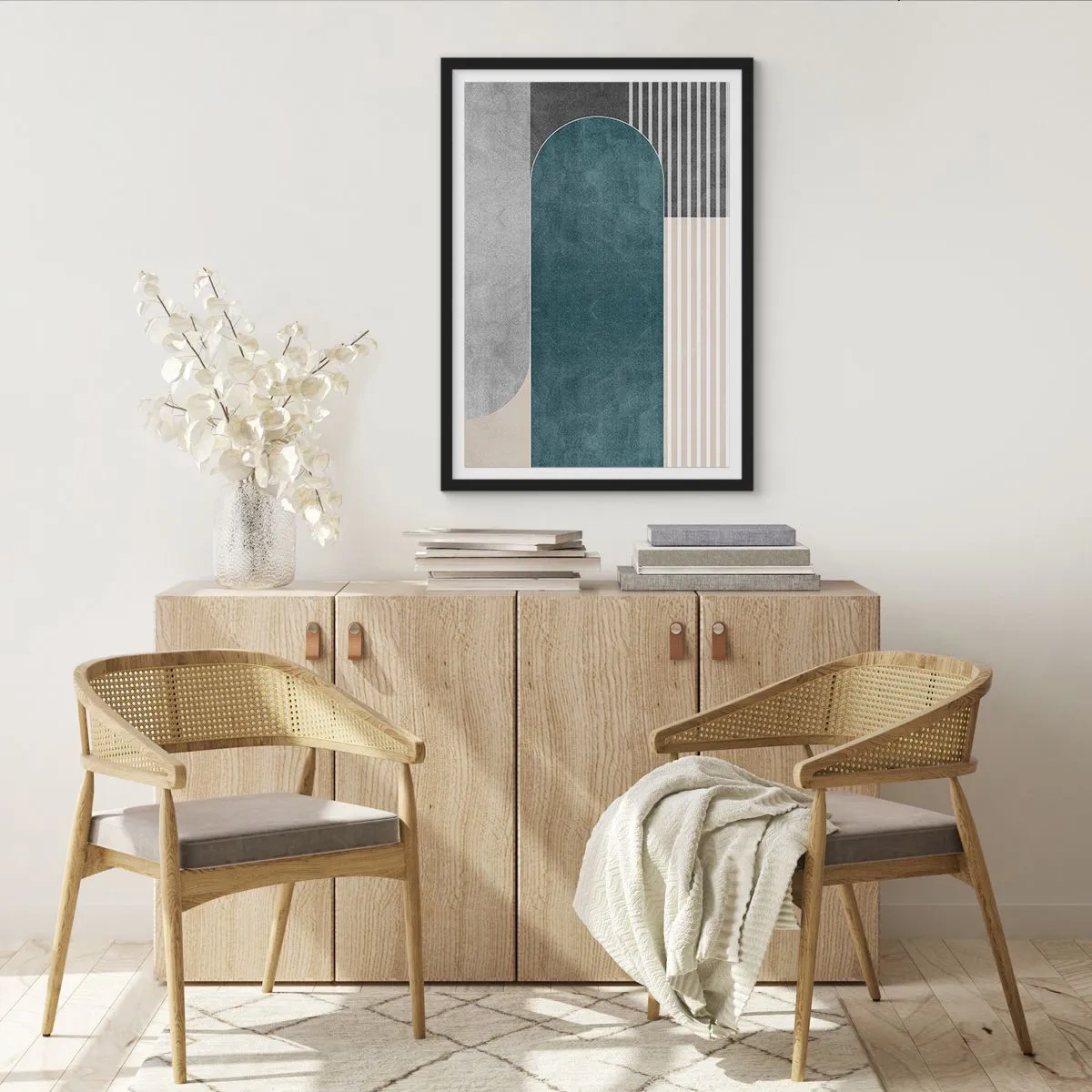 Affiche dans un cadre noir - Poster - Composition de niveaux - 40x50 cm