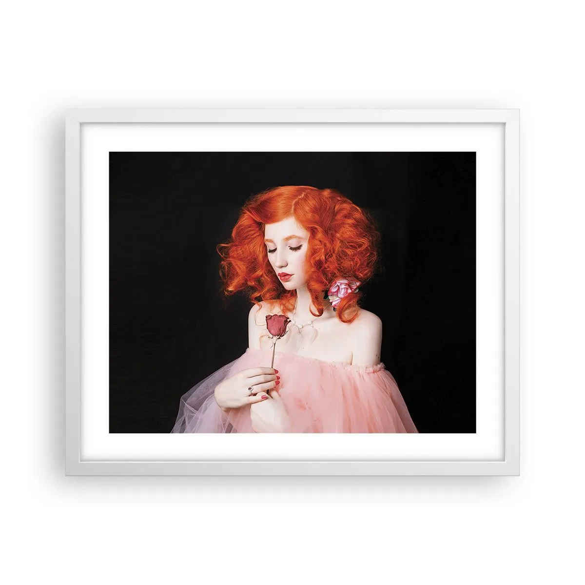 Affiche dans un cadre blanc - Poster - De style baroque - 50x40 cm