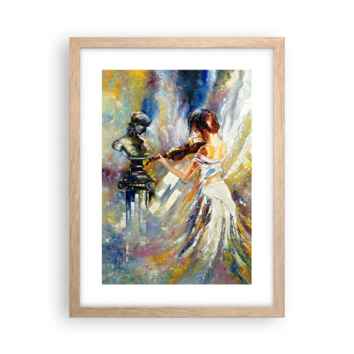 Affiche dans un chêne clair - Poster - Revivre avec émotion - 30x40 cm