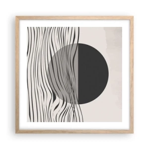 Affiche dans un chêne clair - Poster - Demi composition - 50x50 cm