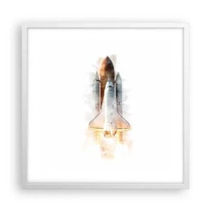 Affiche dans un cadre blanc - Poster - Des explorateurs pour commencer - 50x50 cm