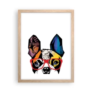 Affiche dans un chêne clair - Poster - Intellectuel - 30x40 cm