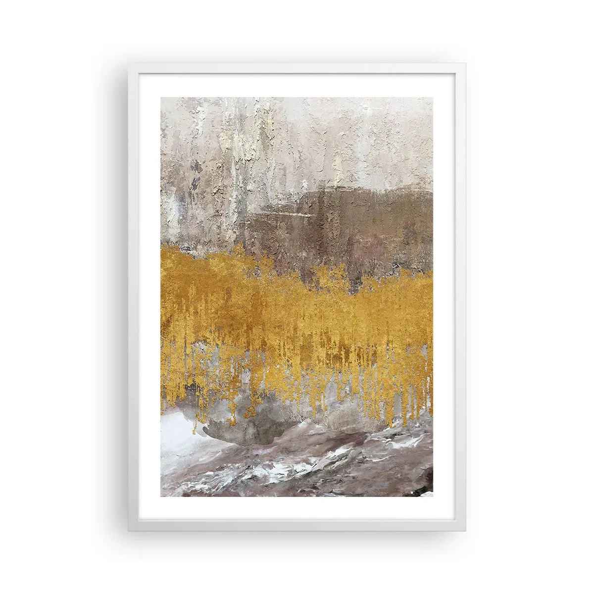 Affiche dans un cadre blanc - Poster - Une explosion d'or - 50x70 cm