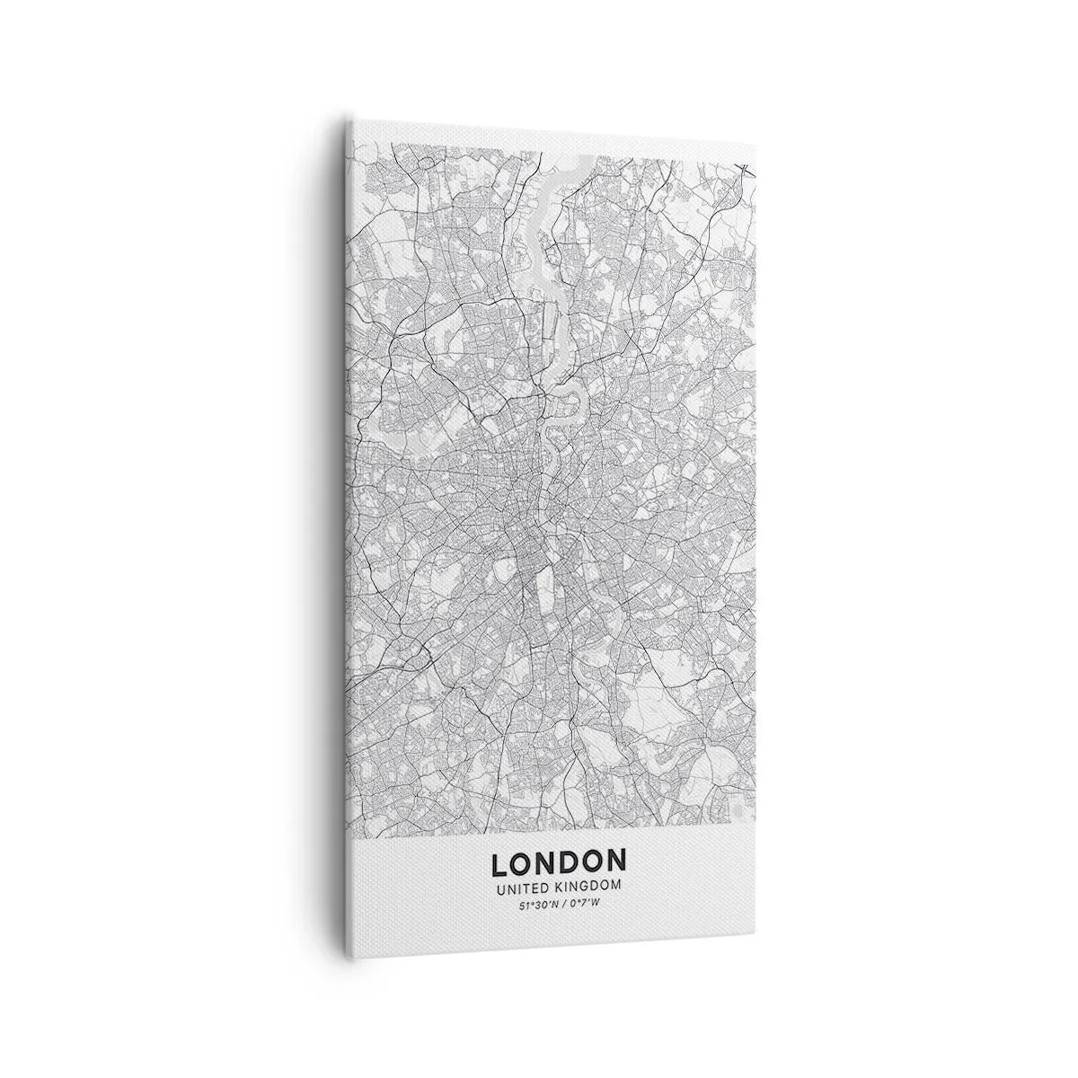 Impression sur toile - Image sur toile - Carte du labyrinthe londonien - 55x100 cm