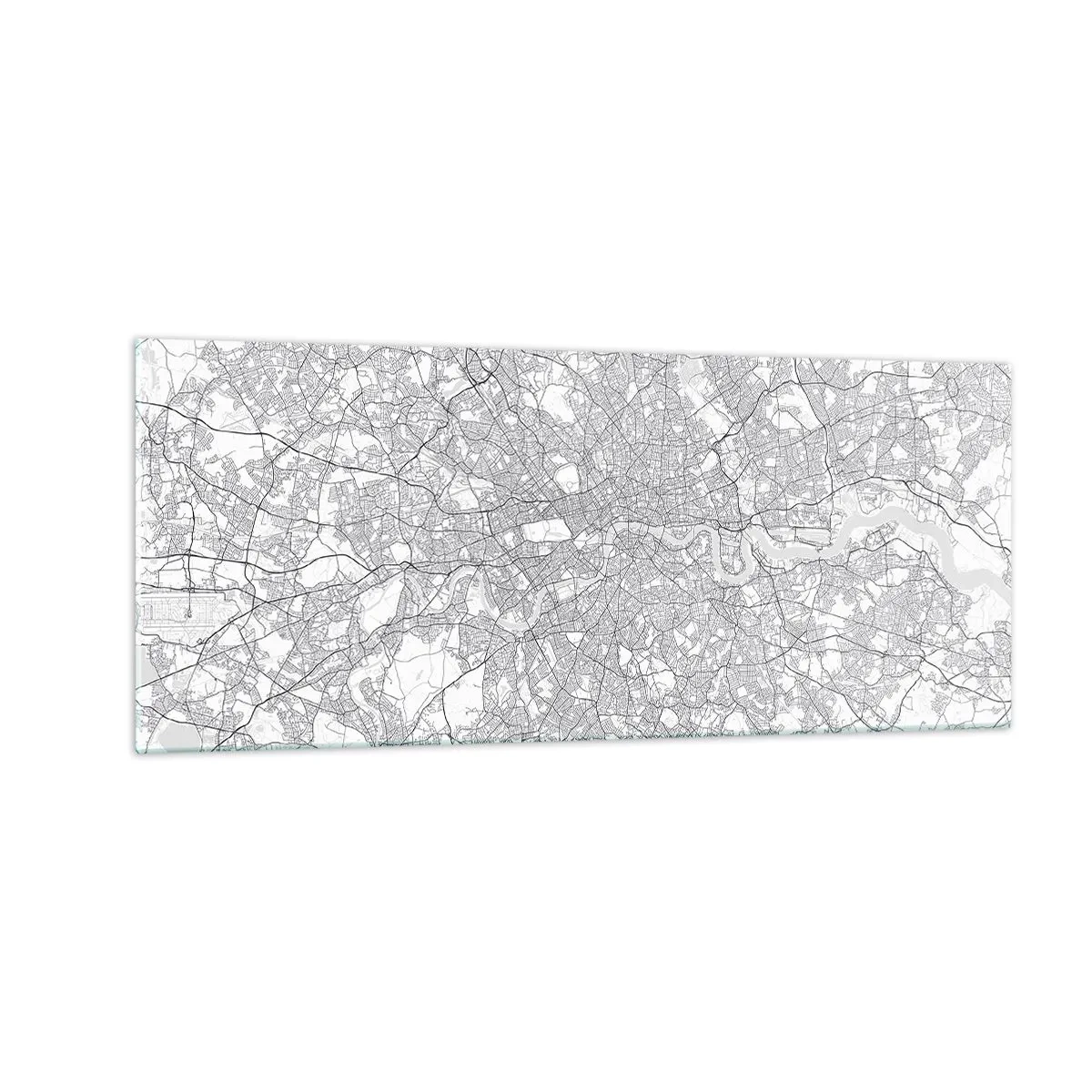 Impression sur verre - Image sur verre - Carte du labyrinthe londonien - 100x40 cm